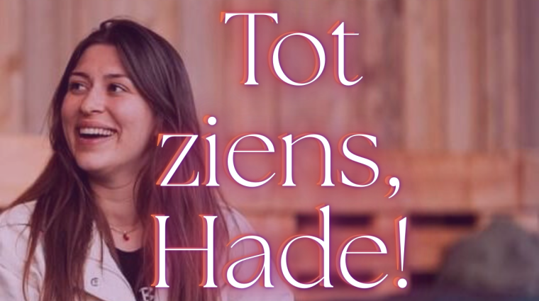 Foto van Hade de Decker, met de tekst "Tot ziens, Hade!"